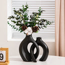 Homezie.de-Homezie Vasen Set | Geometrischer Sockel | Dekorative Blumenhalter