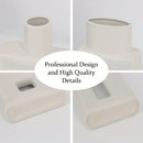 Homezie.de-Homezie Vasen Set | Weiße Keramische Quadratische Vasen | Rustikale Boho Wohnkultur