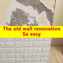 Homezie.de-Homezie Wanddekoration | 1 Rol 3D Baksteenmuurstickers | Romantische Schlafzimmeratmosphäre