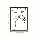 Homezie.de-Homezie Wanddekoration | Modernes Schwarzes Metall | Perfekt Für Badezimmer Dekor