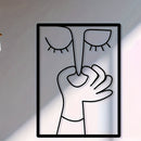 Homezie.de-Homezie Wanddekoration | Modernes Schwarzes Metall | Perfekt Für Badezimmer Dekor