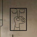 Homezie.de-Homezie Wanddekoration | Modernes Schwarzes Metall | Perfekt Für Badezimmer Dekor