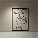 Homezie.de-Homezie Wanddekoration | Modernes Schwarzes Metall | Perfekt Für Badezimmer Dekor