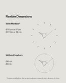 Homezie.de-Homezie Wandklok | Minimalistisch Design | Dekorativ für Jeden Raum