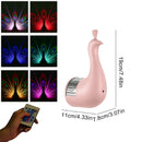 Homezie.de-Homezie Wandleuchte | USB Wiederaufladbar | Pfau-Projektorlampe für farbenfrohe Stimmungsbeleuchtung