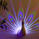 Homezie.de-Homezie Wandleuchte | USB Wiederaufladbar | Pfau-Projektorlampe für farbenfrohe Stimmungsbeleuchtung