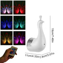 Homezie.de-Homezie Wandleuchte | USB Wiederaufladbar | Pfau-Projektorlampe für farbenfrohe Stimmungsbeleuchtung