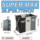 Homezie.de-Homezie Wäschekorb | 3-Section Aufklappbar | Für Zuhause & Dormitorium