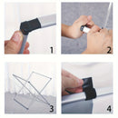 Homezie.de-Homezie Wäschekorb | 3-Section Aufklappbar | Für Zuhause & Dormitorium