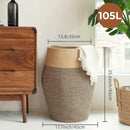 Homezie.de-Homezie Wäschekorb | Hohe Wicker Hampel | Für Haushaltsgebrauch