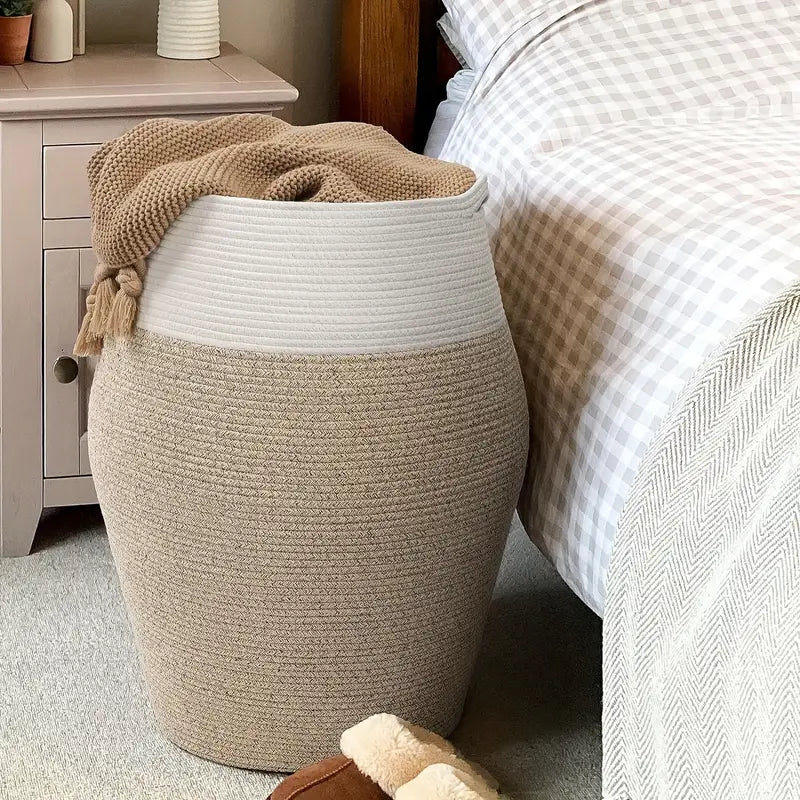 Homezie.de-Homezie Wäschekorb | Hohe Wicker Hampel | Für Haushaltsgebrauch