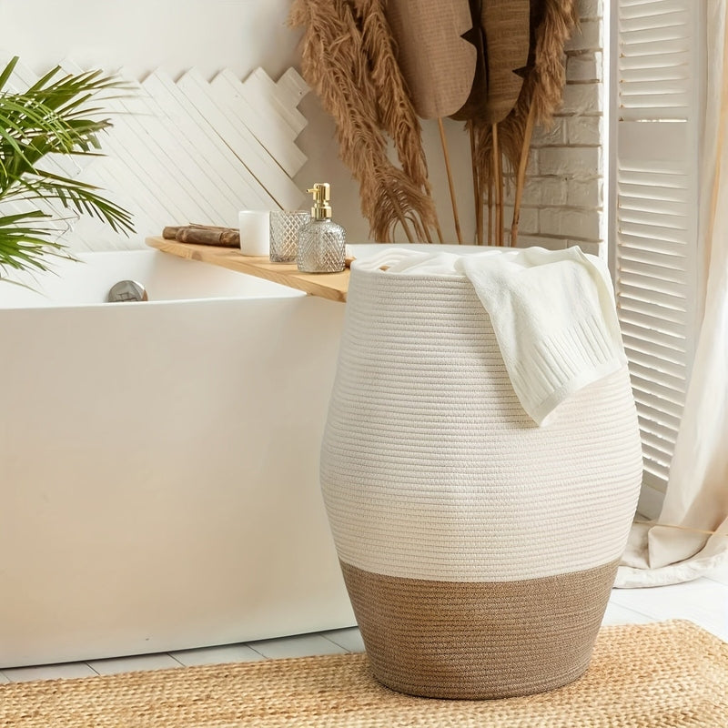 Homezie.de-Homezie Wäschekorb | Hohe Wicker Hampel | Für Haushaltsgebrauch