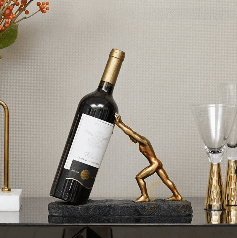 Homezie.de-Homezie Weinflaschenhalter | Premium Design | Stilvolle Präsentation für Weinliebhaber