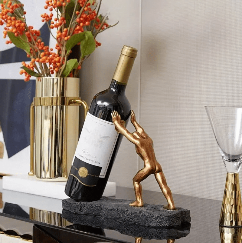 Homezie.de-Homezie Weinflaschenhalter | Premium Design | Stilvolle Präsentation für Weinliebhaber
