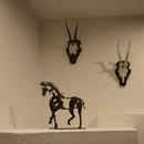 Homezie.de-Jubil kabellose Handgemachte Pferdelampe - €30-Homezie Metallornament | Künstlerisches Pferdedesign | Elegante Wohnraumdekoration