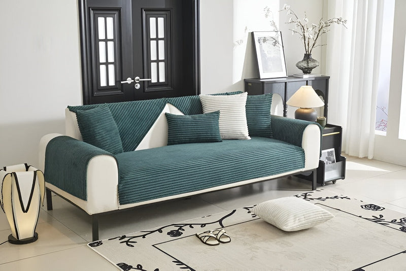 Homezie.de-Slipcovers-Homezie Sofabezug | Rutschfester Plüsch-Velours | Luxuriöser Schutz für Ihr Sofa