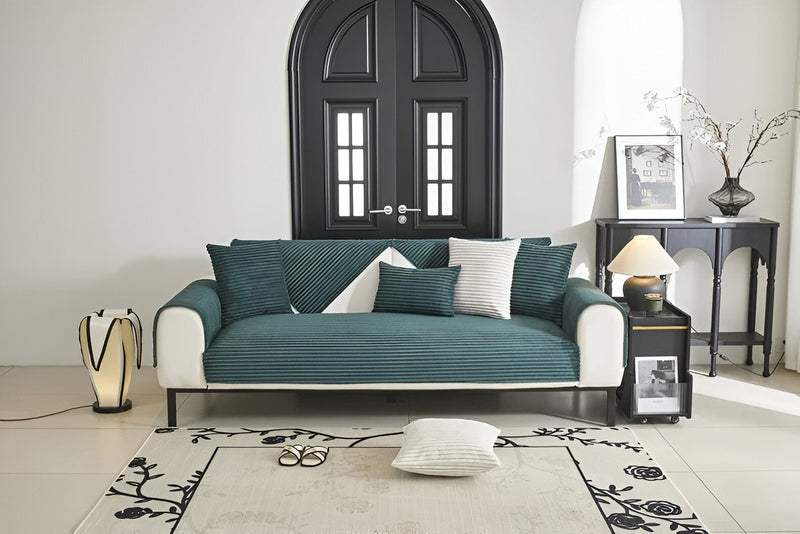 Homezie.de-Slipcovers-Homezie Sofabezug | Rutschfester Plüsch-Velours | Luxuriöser Schutz für Ihr Sofa