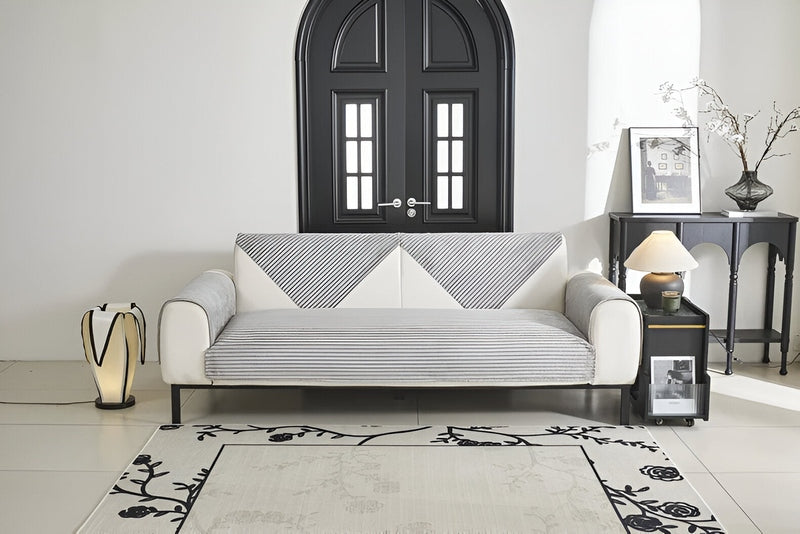 Homezie.de-Slipcovers-Homezie Sofabezug | Rutschfester Plüsch-Velours | Luxuriöser Schutz für Ihr Sofa