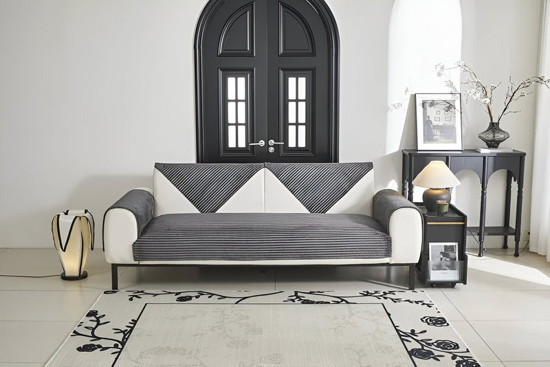 Homezie.de-Slipcovers-Homezie Sofabezug | Rutschfester Plüsch-Velours | Luxuriöser Schutz für Ihr Sofa