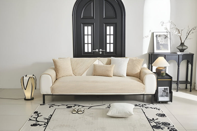 Homezie.de-Slipcovers-Homezie Sofabezug | Rutschfester Plüsch-Velours | Luxuriöser Schutz für Ihr Sofa