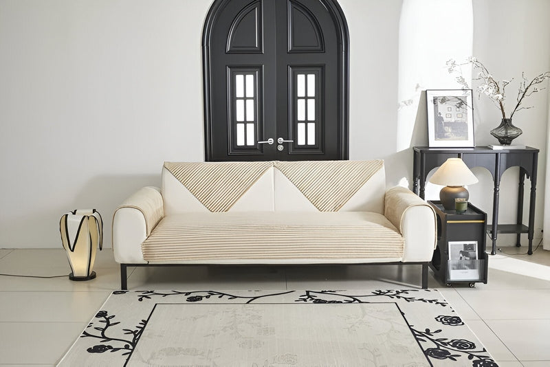 Homezie.de-Slipcovers-Homezie Sofabezug | Rutschfester Plüsch-Velours | Luxuriöser Schutz für Ihr Sofa