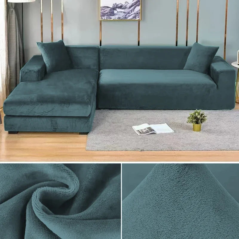 Homezie Sofabezug | Stretch-Samt | Luxuriöser Schutz und Komfort für Ihr Sofa
