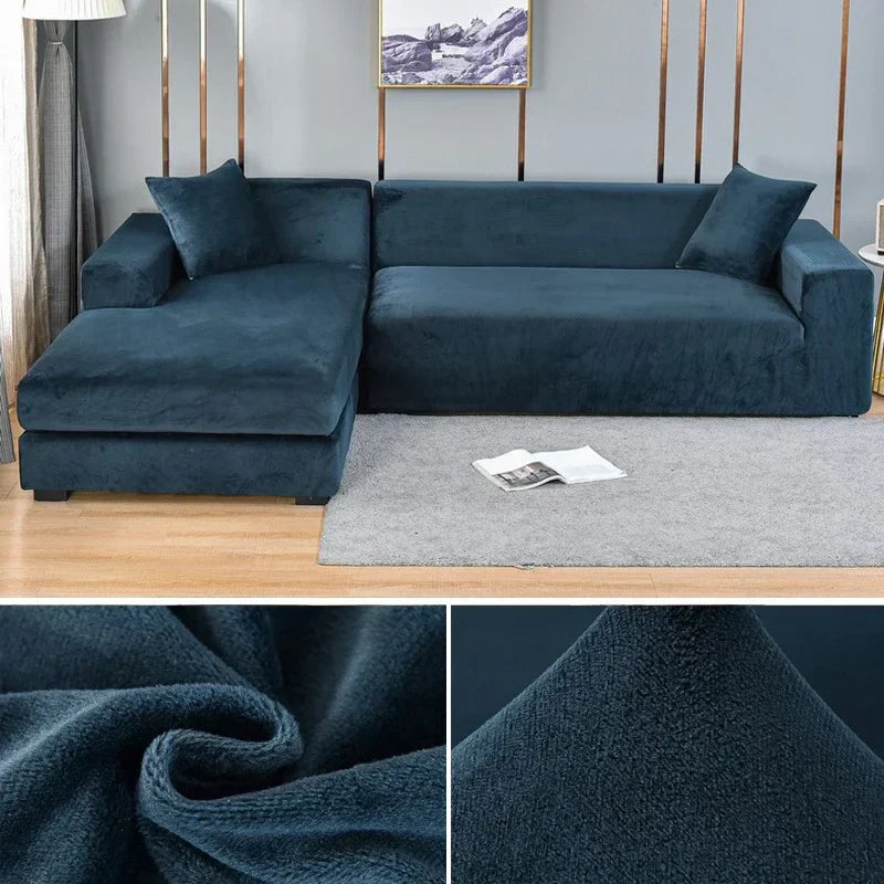 Homezie Sofabezug | Stretch-Samt | Luxuriöser Schutz und Komfort für Ihr Sofa