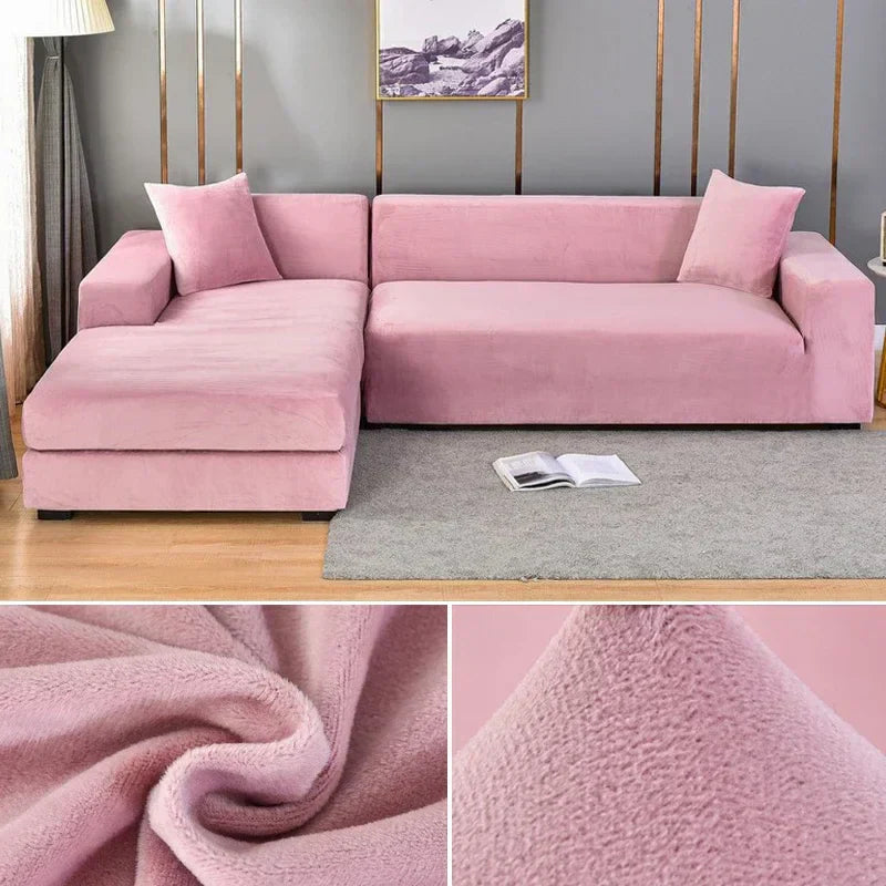 Homezie Sofabezug | Stretch-Samt | Luxuriöser Schutz und Komfort für Ihr Sofa
