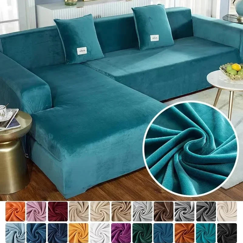 Homezie Sofabezug | Stretch-Samt | Luxuriöser Schutz und Komfort für Ihr Sofa