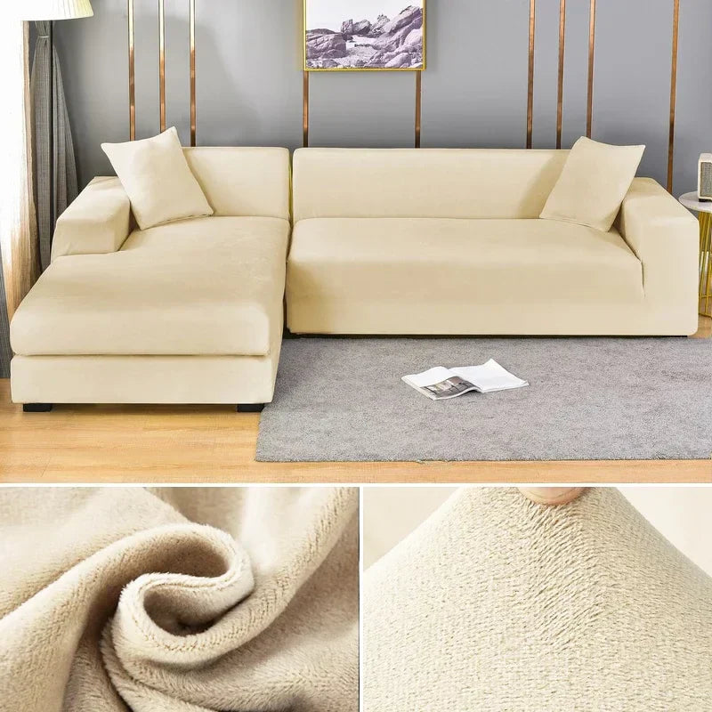 Homezie Sofabezug | Stretch-Samt | Luxuriöser Schutz und Komfort für Ihr Sofa