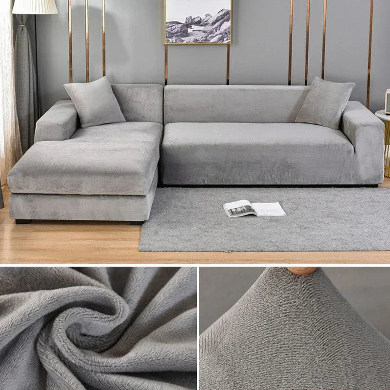Homezie Sofabezug | Stretch-Samt | Luxuriöser Schutz und Komfort für Ihr Sofa