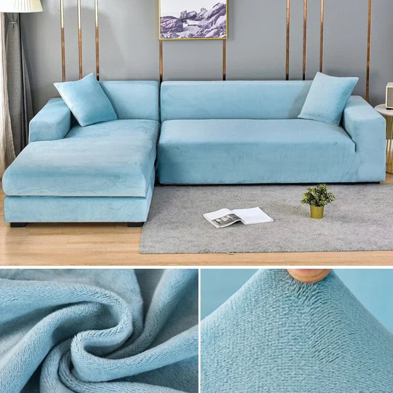 Homezie Sofabezug | Stretch-Samt | Luxuriöser Schutz und Komfort für Ihr Sofa