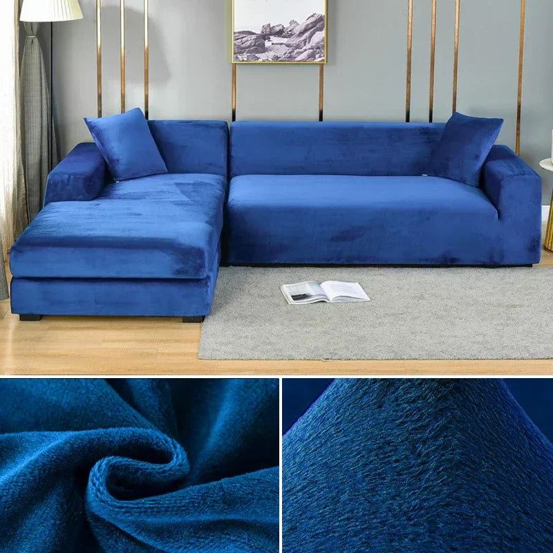 Homezie Sofabezug | Stretch-Samt | Luxuriöser Schutz und Komfort für Ihr Sofa
