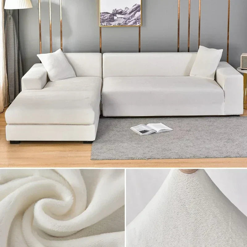 Homezie Sofabezug | Stretch-Samt | Luxuriöser Schutz und Komfort für Ihr Sofa