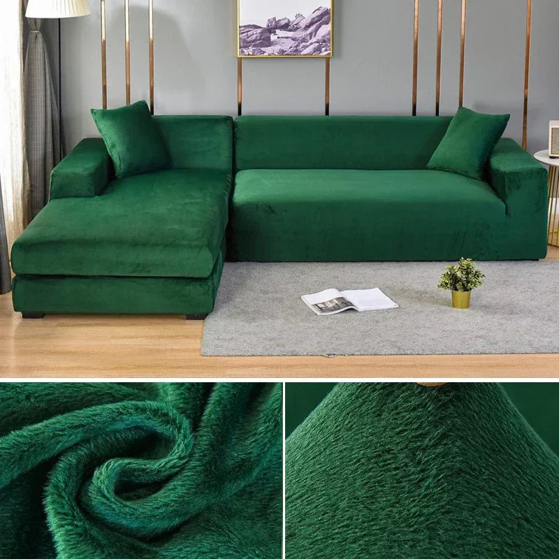Homezie Sofabezug | Stretch-Samt | Luxuriöser Schutz und Komfort für Ihr Sofa