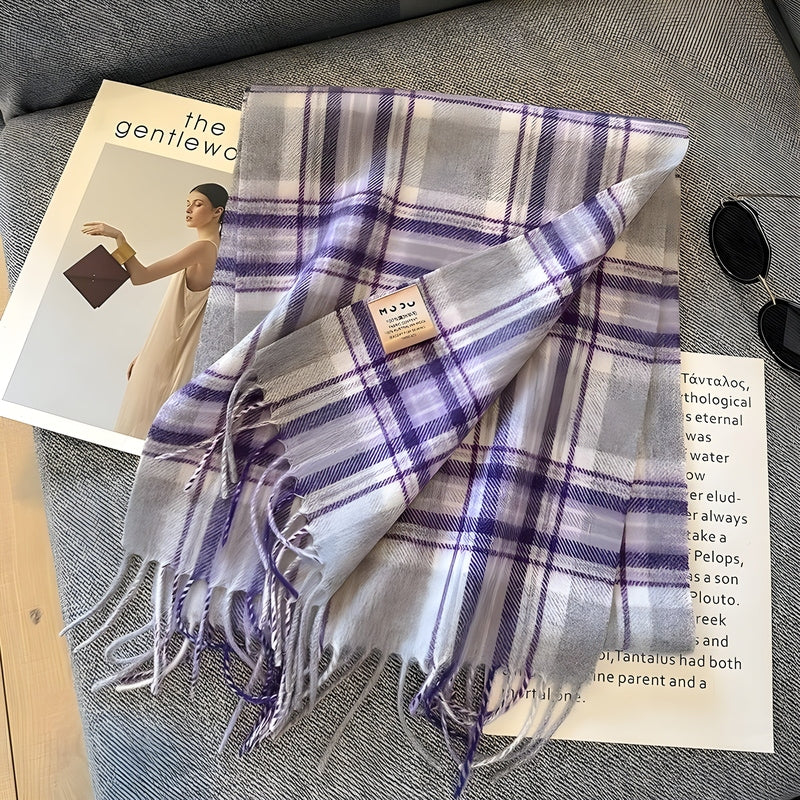 Homezie.de-VLP1021-Homezie Kaschmirschal | Britisches Karomuster | Stilvoller Winterschal für Damen