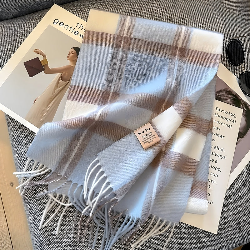 Homezie.de-VLP1021-Homezie Kaschmirschal | Britisches Karomuster | Stilvoller Winterschal für Damen