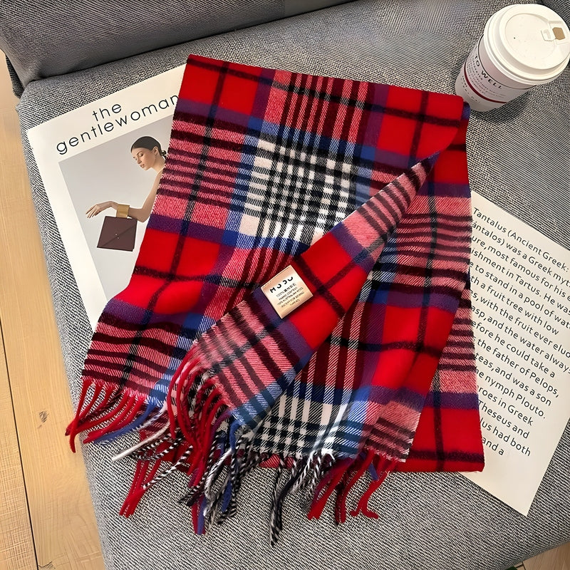 Homezie.de-VLP1021-Homezie Kaschmirschal | Britisches Karomuster | Stilvoller Winterschal für Damen