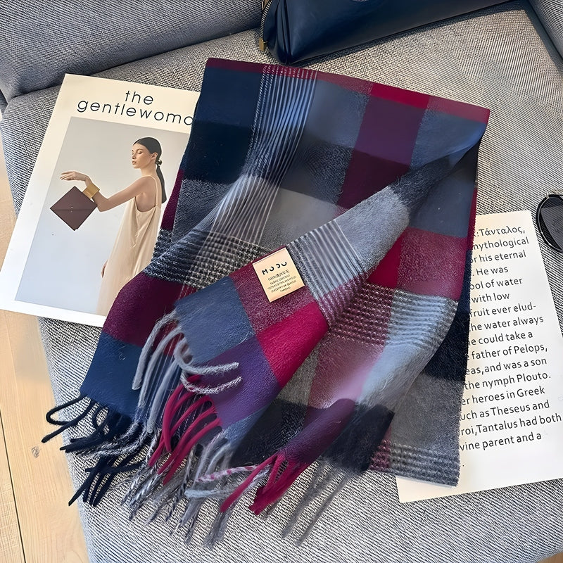 Homezie.de-VLP1021-Homezie Kaschmirschal | Britisches Karomuster | Stilvoller Winterschal für Damen