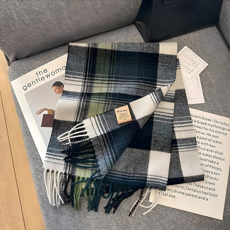 Homezie.de-VLP1021-Homezie Kaschmirschal | Britisches Karomuster | Stilvoller Winterschal für Damen