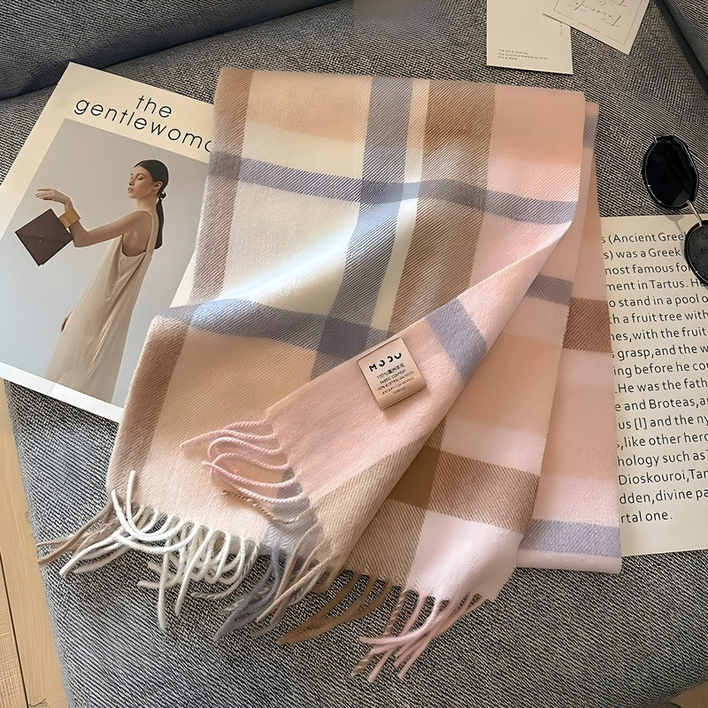 Homezie.de-VLP1021-Homezie Kaschmirschal | Britisches Karomuster | Stilvoller Winterschal für Damen