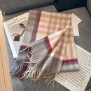 Homezie.de-VLP1021-Homezie Kaschmirschal | Britisches Karomuster | Stilvoller Winterschal für Damen