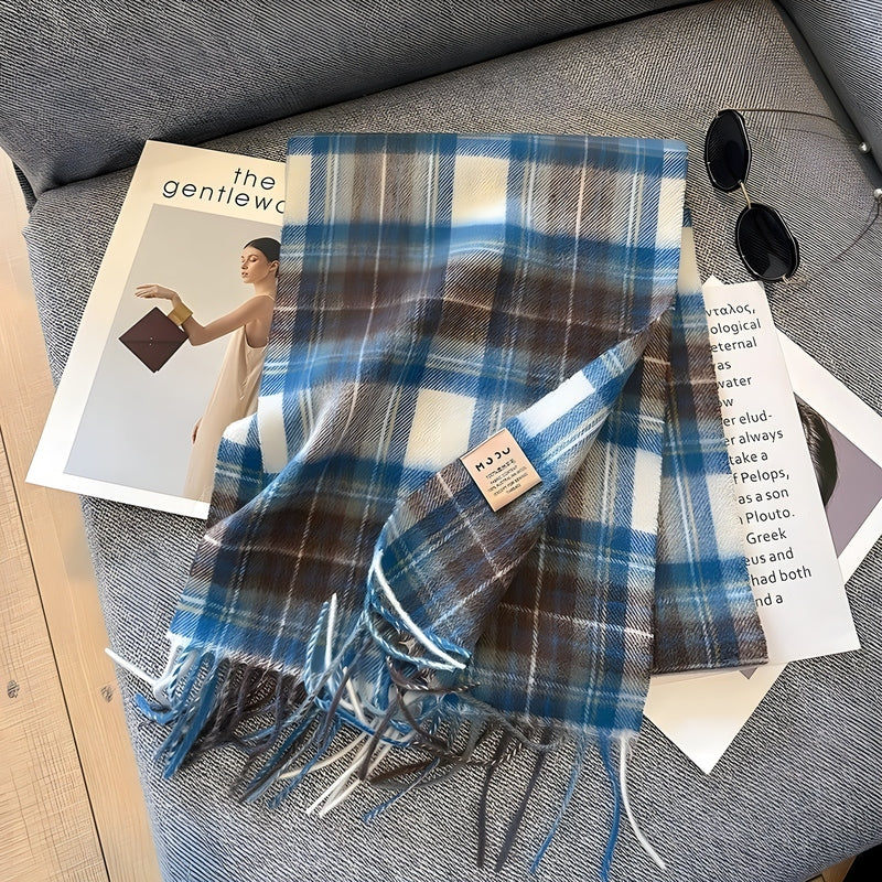 Homezie.de-VLP1021-Homezie Kaschmirschal | Britisches Karomuster | Stilvoller Winterschal für Damen