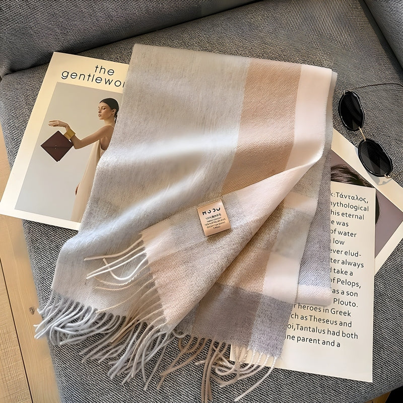 Homezie.de-VLP1021-Homezie Kaschmirschal | Britisches Karomuster | Stilvoller Winterschal für Damen