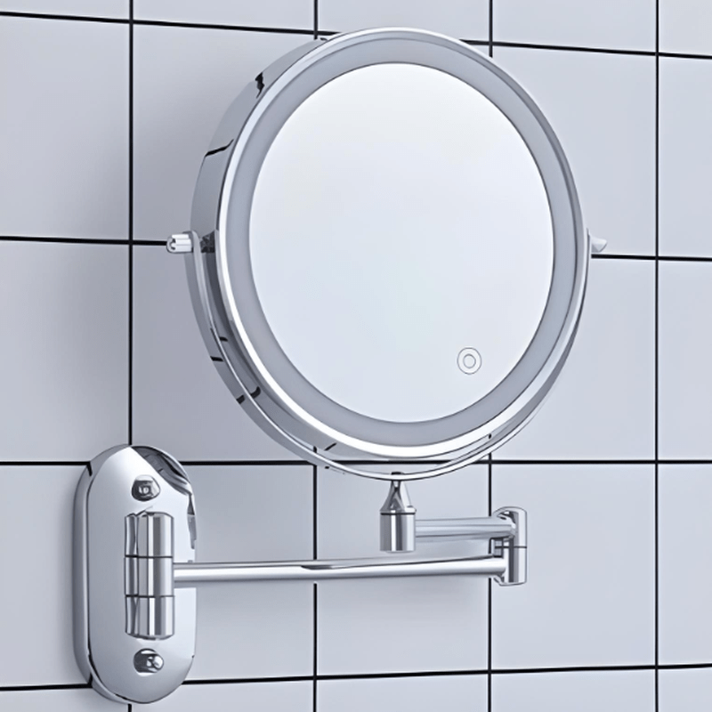 Homezie.de-Wandlampen-Homezie Badezimmer Spiegel | Wiederaufladbar | 360° drehbar und 5-fach Vergrößerung für präzises Make-up