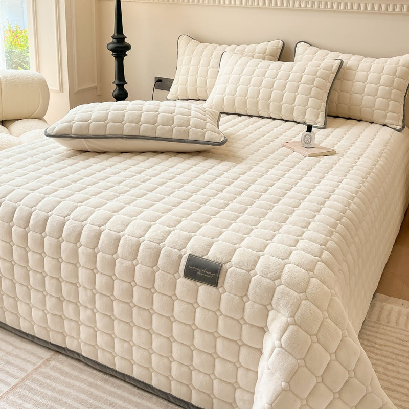 Homezie Tagesdecke | Weich und modern mit quadratischer Textur