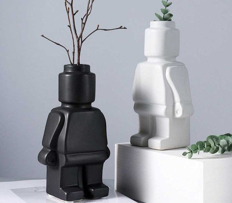 Homezie.de-interieur-Homezie Bodenvase | Aus hochwertigem Harz | Kreatives Wohnaccessoire