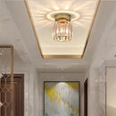 Homezie Kristall-Deckenleuchte | Elegantes Kristallglas mit Metallrahmen | Stilvolle Beleuchtung für Flur und Wohnräume