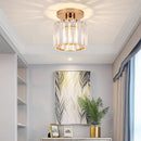 Homezie Kristall-Deckenleuchte | Elegantes Kristallglas mit Metallrahmen | Stilvolle Beleuchtung für Flur und Wohnräume