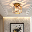 Homezie Kristall-Deckenleuchte | Elegantes Kristallglas mit Metallrahmen | Stilvolle Beleuchtung für Flur und Wohnräume